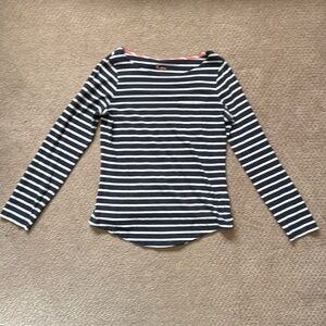Blue & White Striped Long Sleeve Shirt